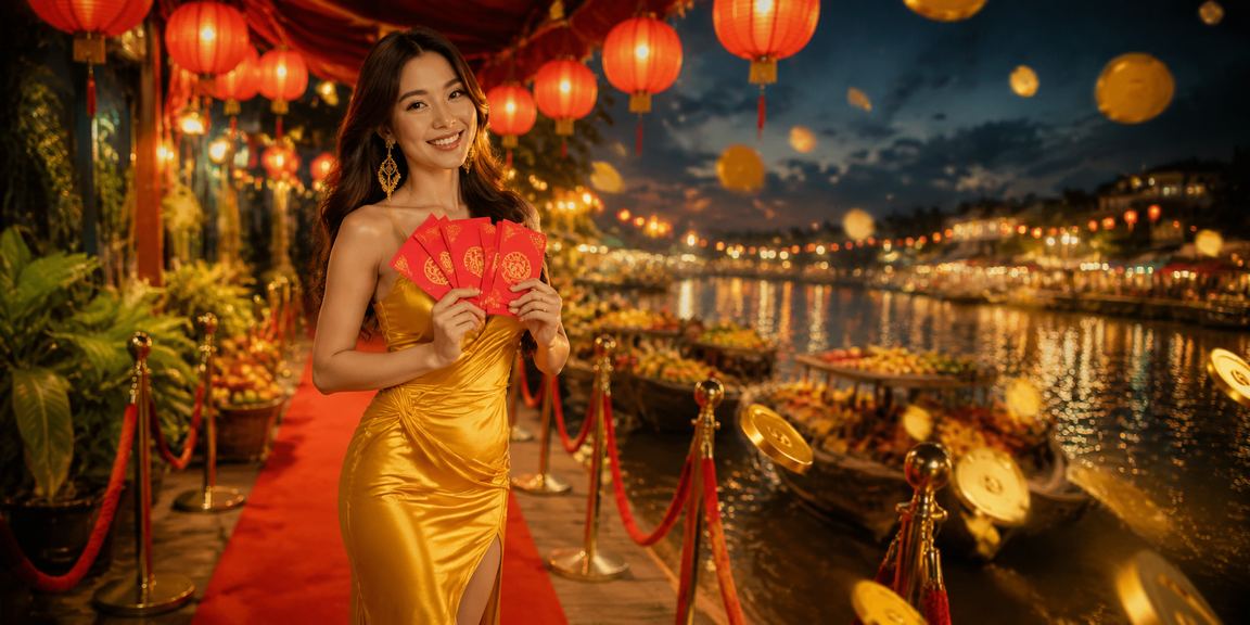 Người dùng vùng Mekong nhận thưởng bao đỏ qua vf666 tại chợ đêm